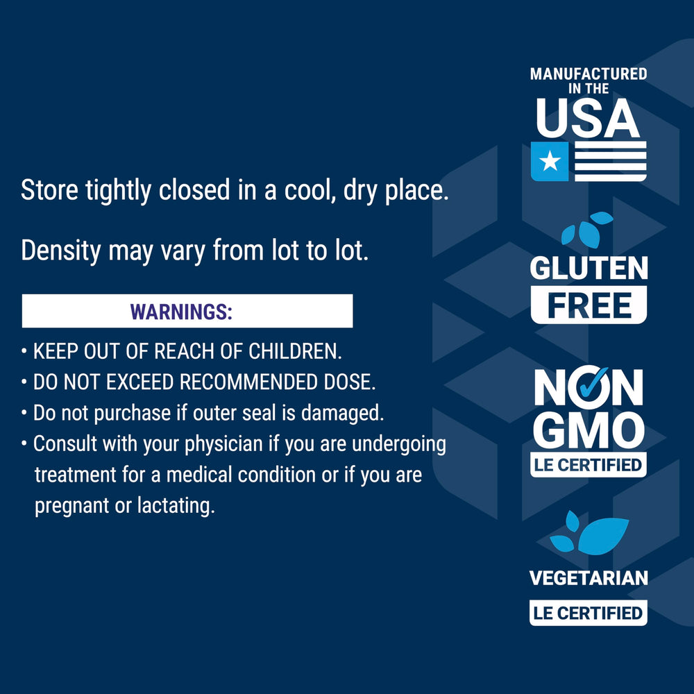 Life Extension Neuro-Mag ingredients-label — gluten-free, non-GMO, vegetarian formulation.