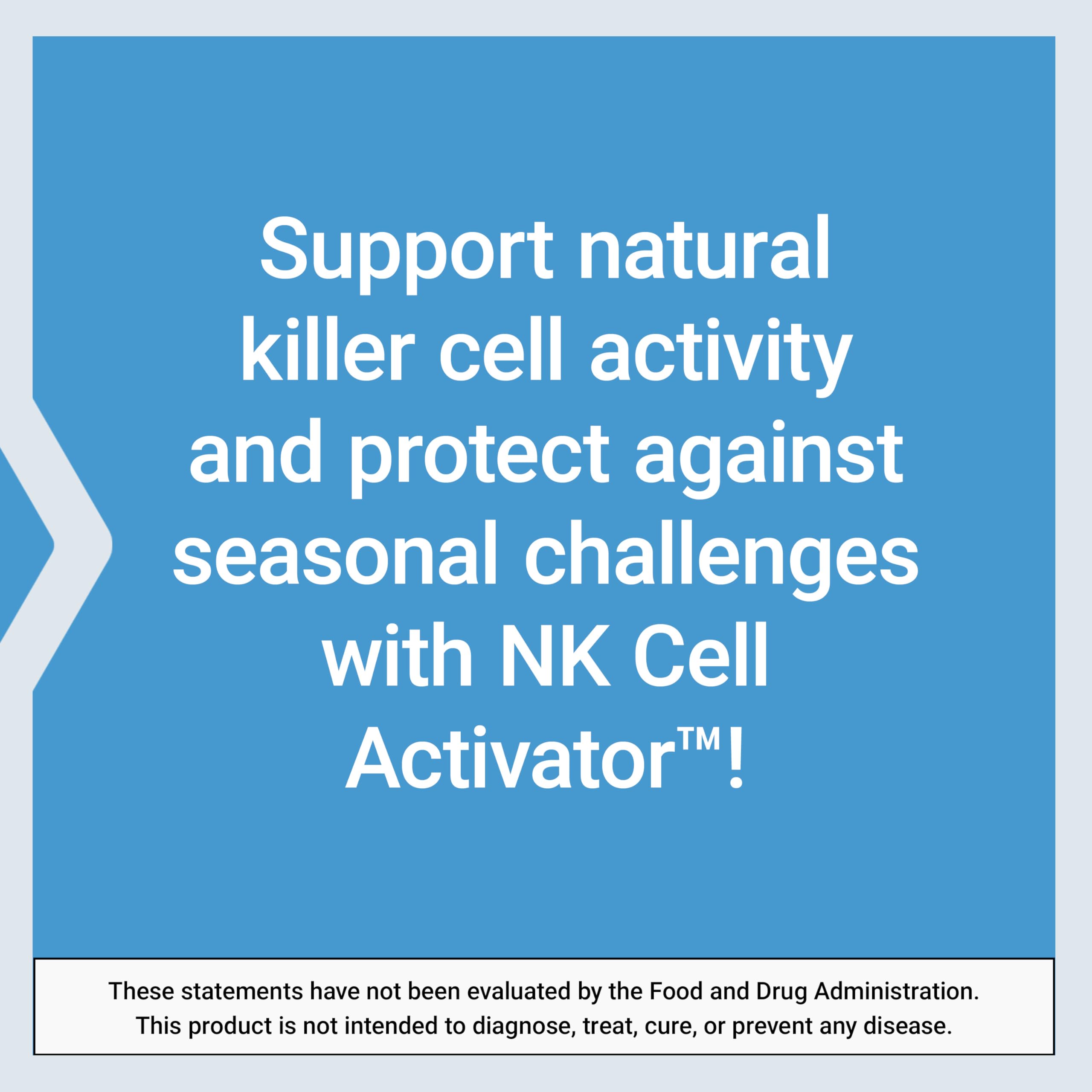 Life Extension NK Cell Activator USA manufactured badge signals high-purity production.