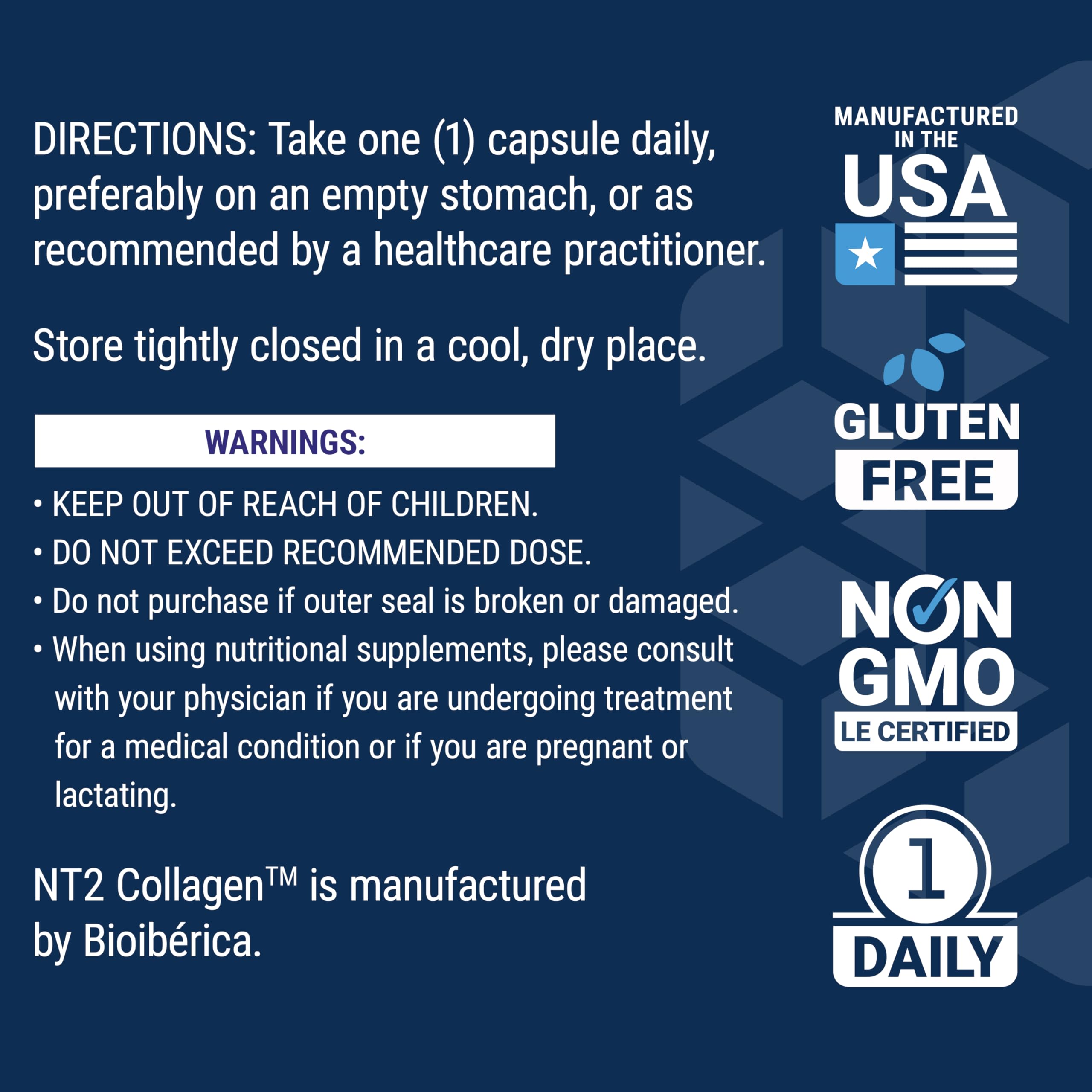 Life Extension NT2 Collagen daily dose packaging conveys simple routine