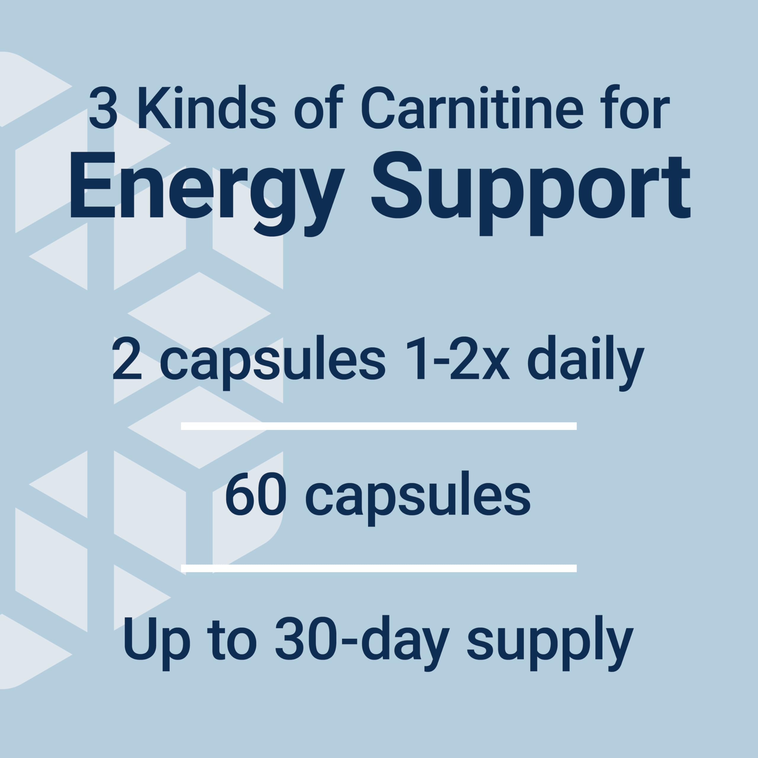Life Extension Optimized Carnitine non-GMO badge signaling quality