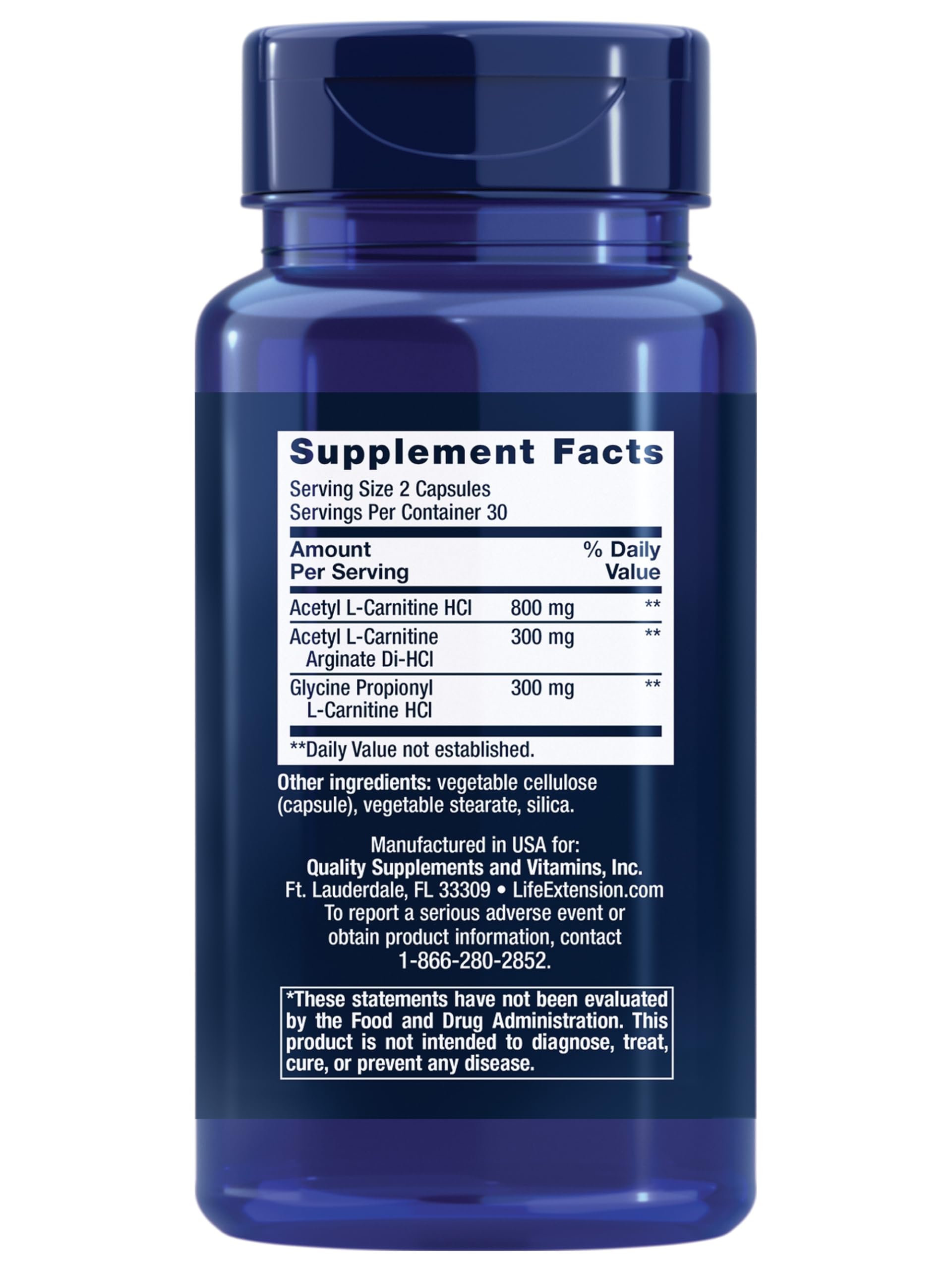 Life Extension Optimized Carnitine three forms chart illustrating energy metabolism