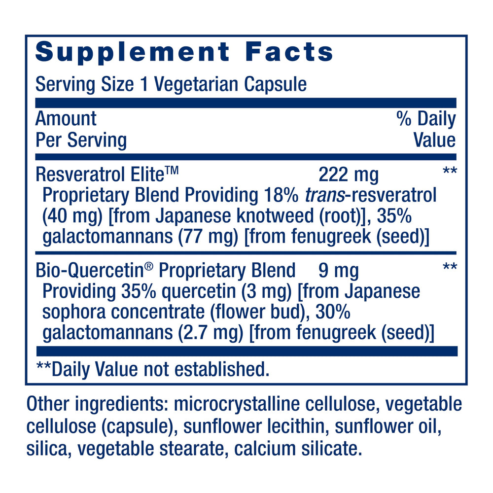 Life Extension Optimized Resveratrol Elite capsules close-up shows hydrogel coating for absorption