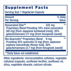 Life Extension Optimized Resveratrol Elite capsules close-up shows hydrogel coating for absorption