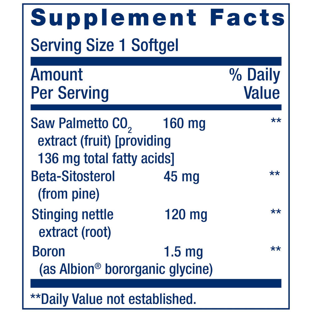 Life Extension PalmettoGuard beta-sitosterol capsules emphasize plant-based blend