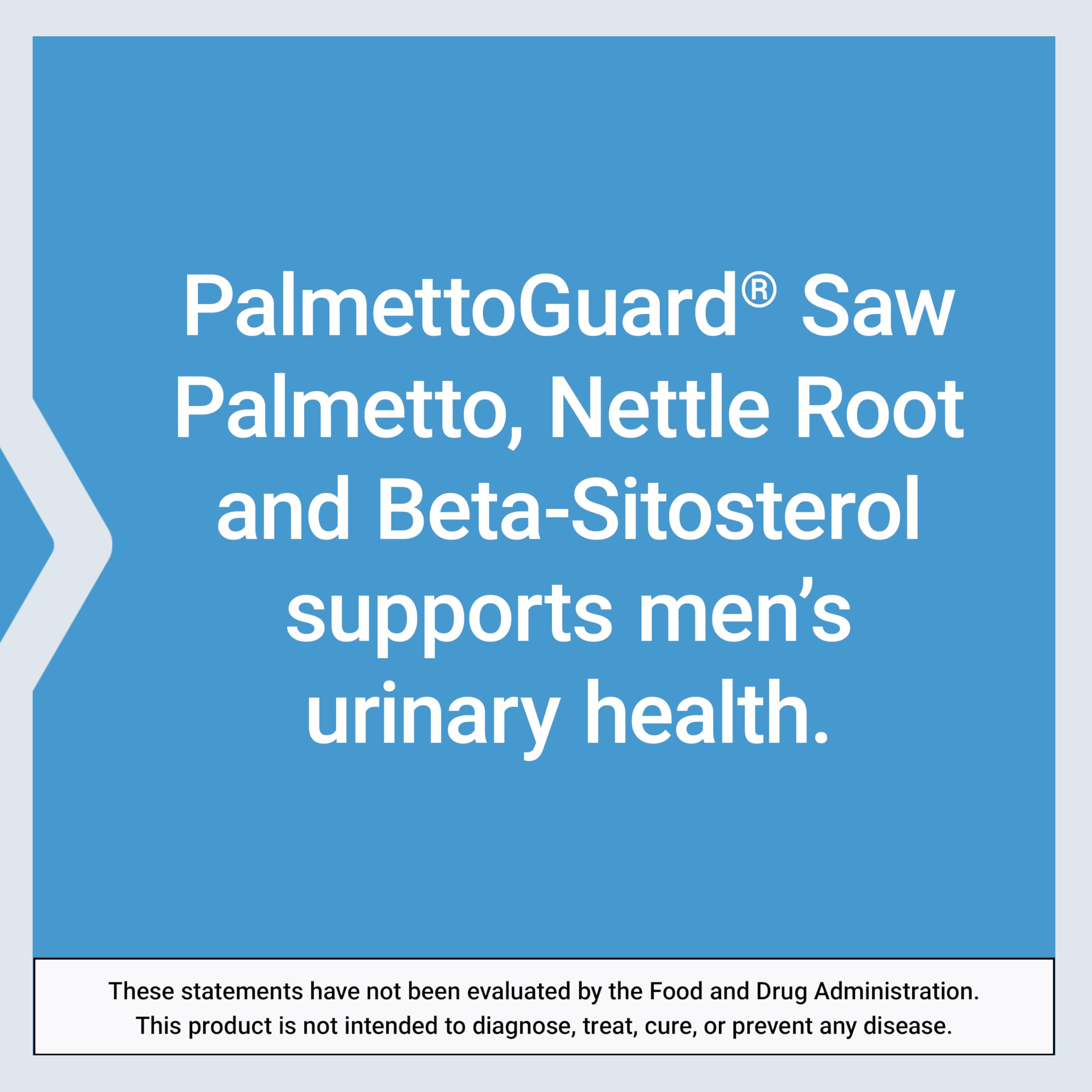 Life Extension PalmettoGuard gluten-free badge on product packaging