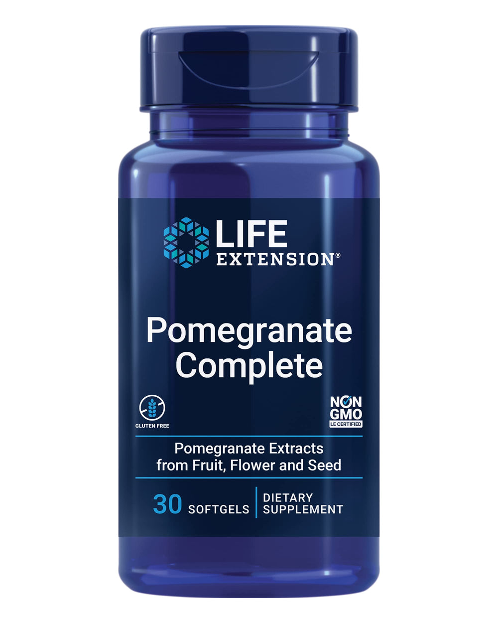 Life Extension Pomegranate Complete bottle presenting full-spectrum antioxidant support