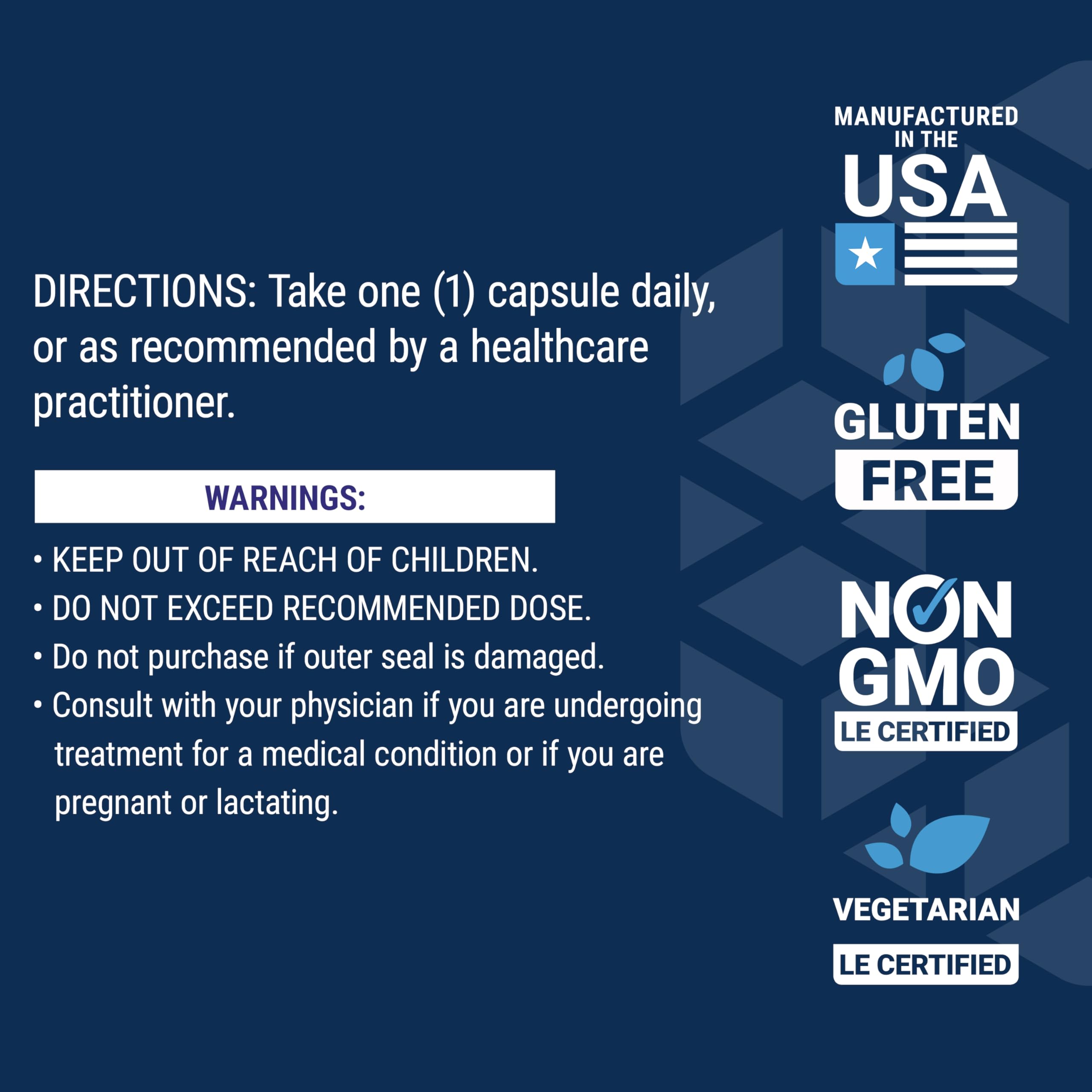Life Extension PQQ label detail shows gluten-free and non-GMO assurances.