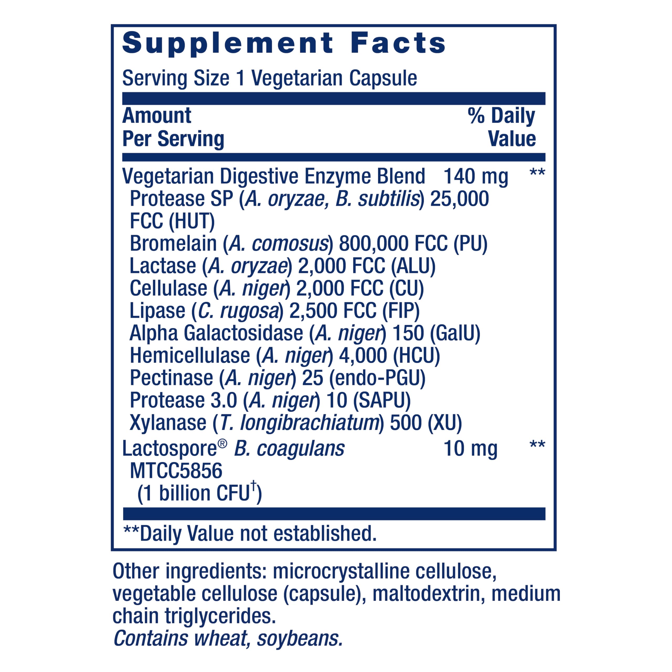 Life Extension probiotic capsule containing B. coagulans for gut balance.