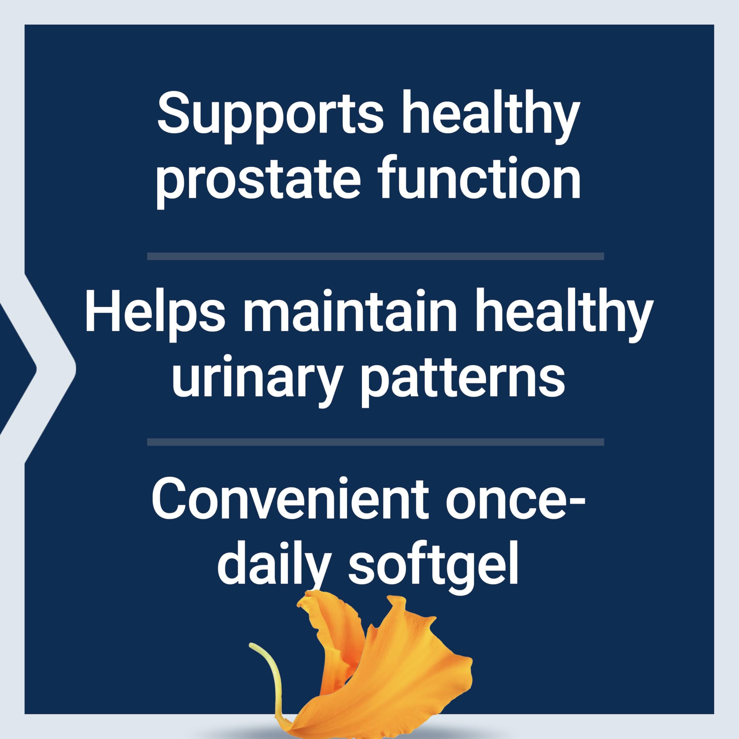 Life Extension ProstaPollen softgels arranged for daily use.