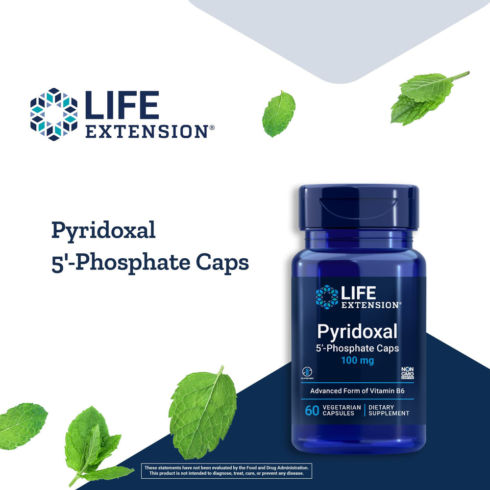 Pyridoxal 5'-Phosphate bottle shows 100 mg dosage clearly