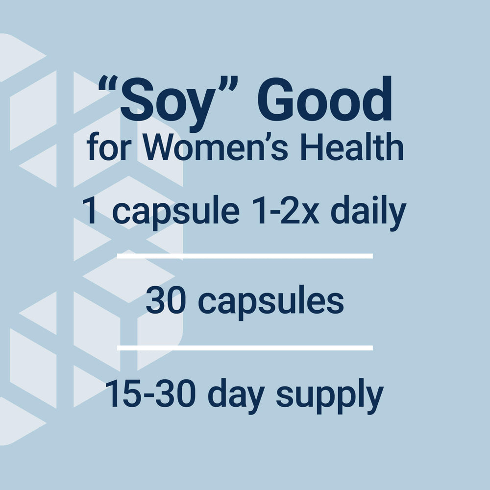 Life Extension Soy Isoflavones ingredients panel lists genistein, daidzein and glycitein.