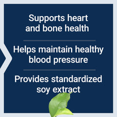 Life Extension Soy Isoflavones label detail highlights gluten-free and vegetarian.