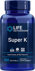 Life Extension Super K bottle with softgels for daily vitamin K support