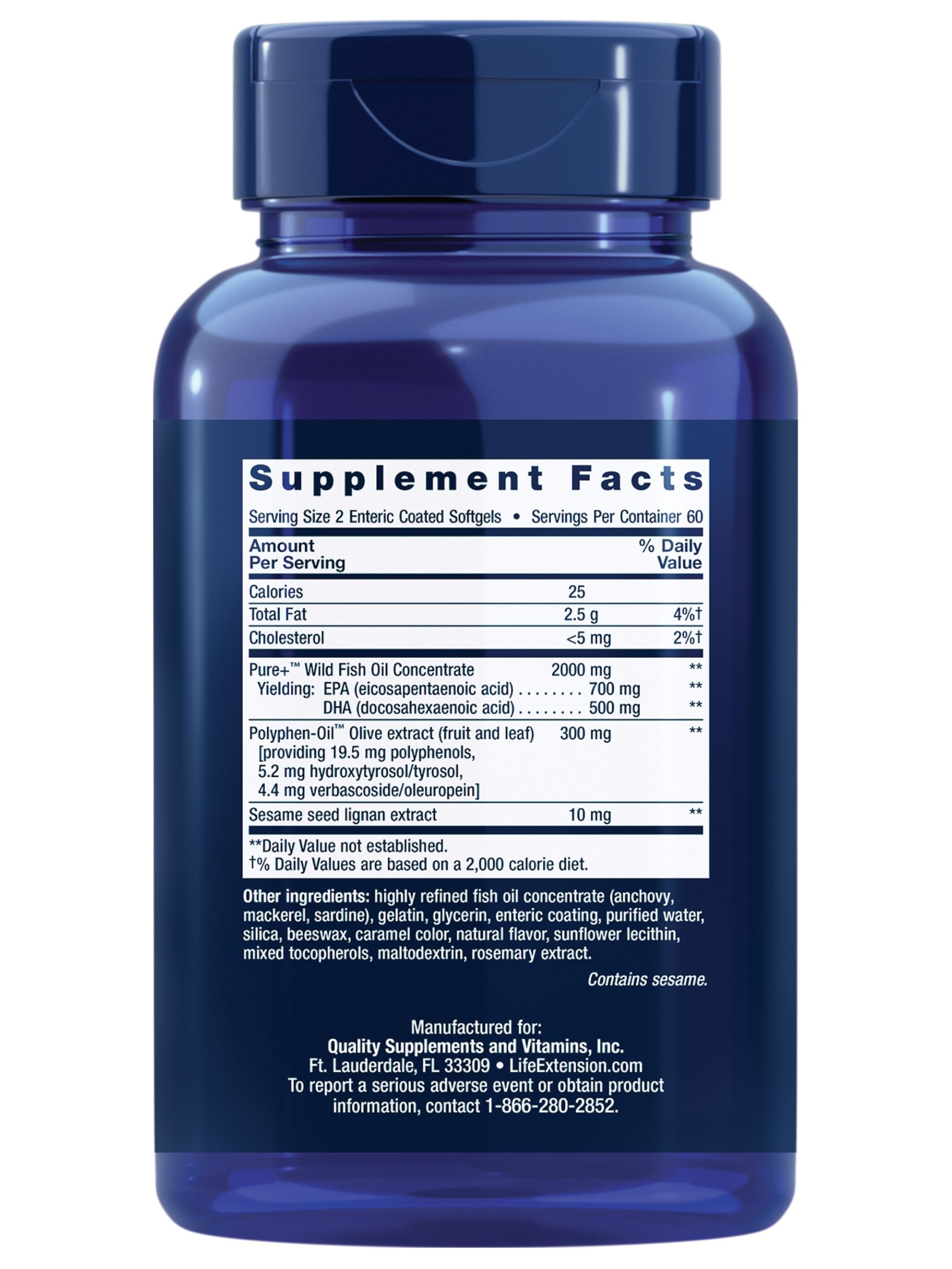 Life Extension Super Omega-3 softgels in hand for easy daily intake