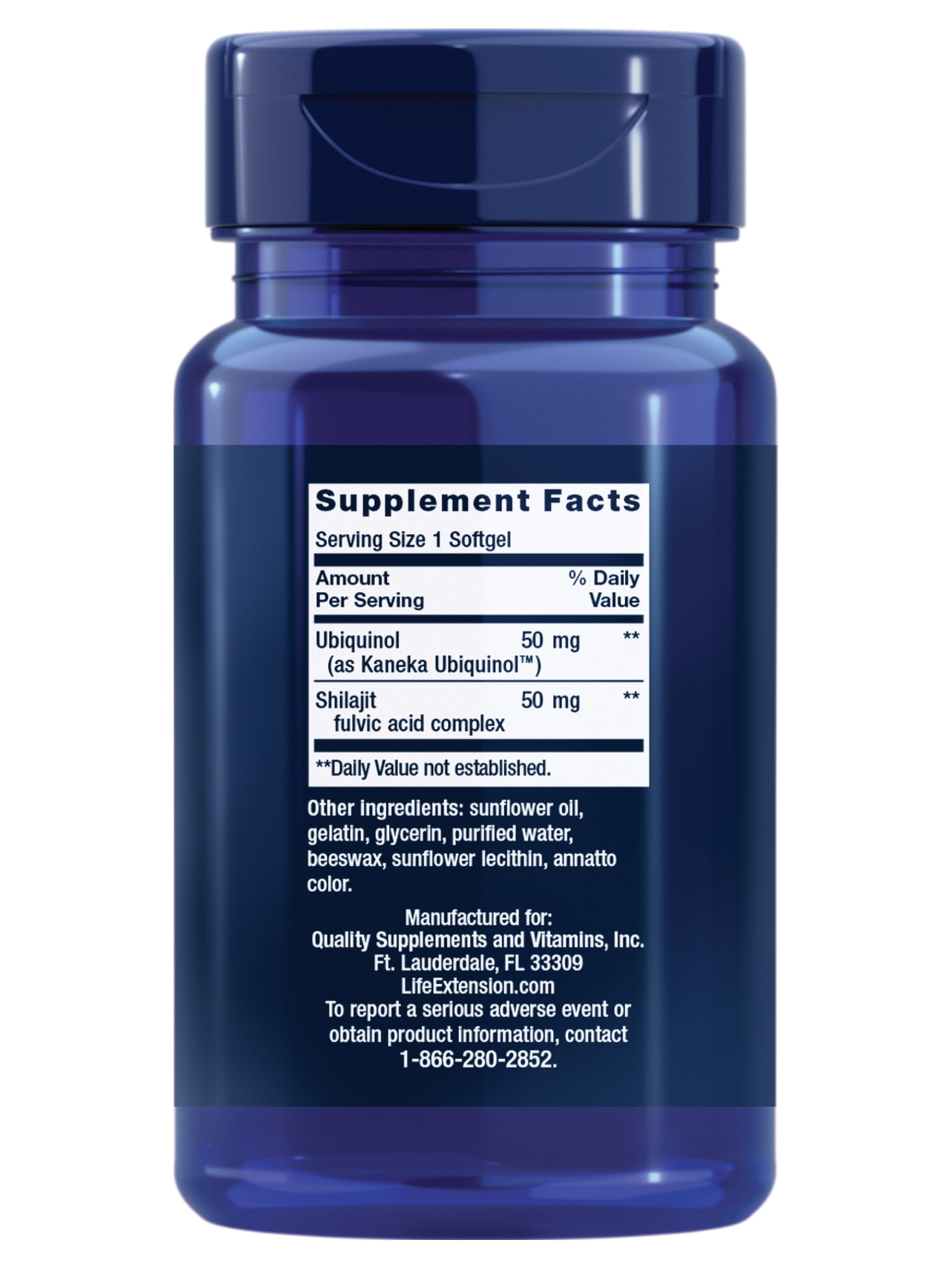 Close-up of softgels highlights the high-absorption ubiquinol formula.