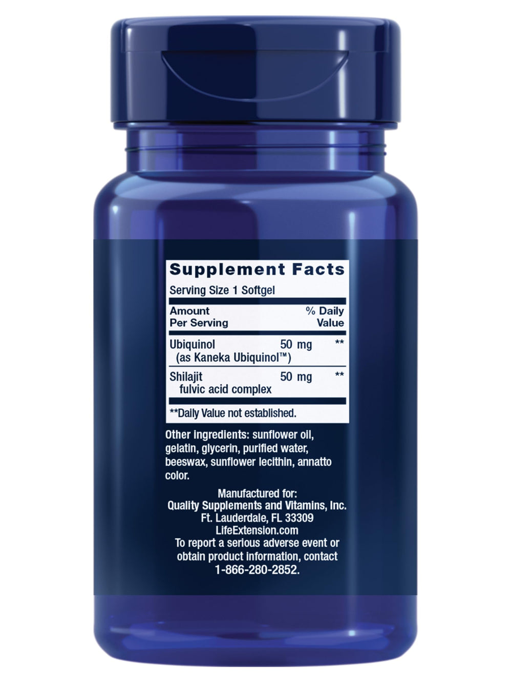 Close-up of softgels highlights the high-absorption ubiquinol formula.