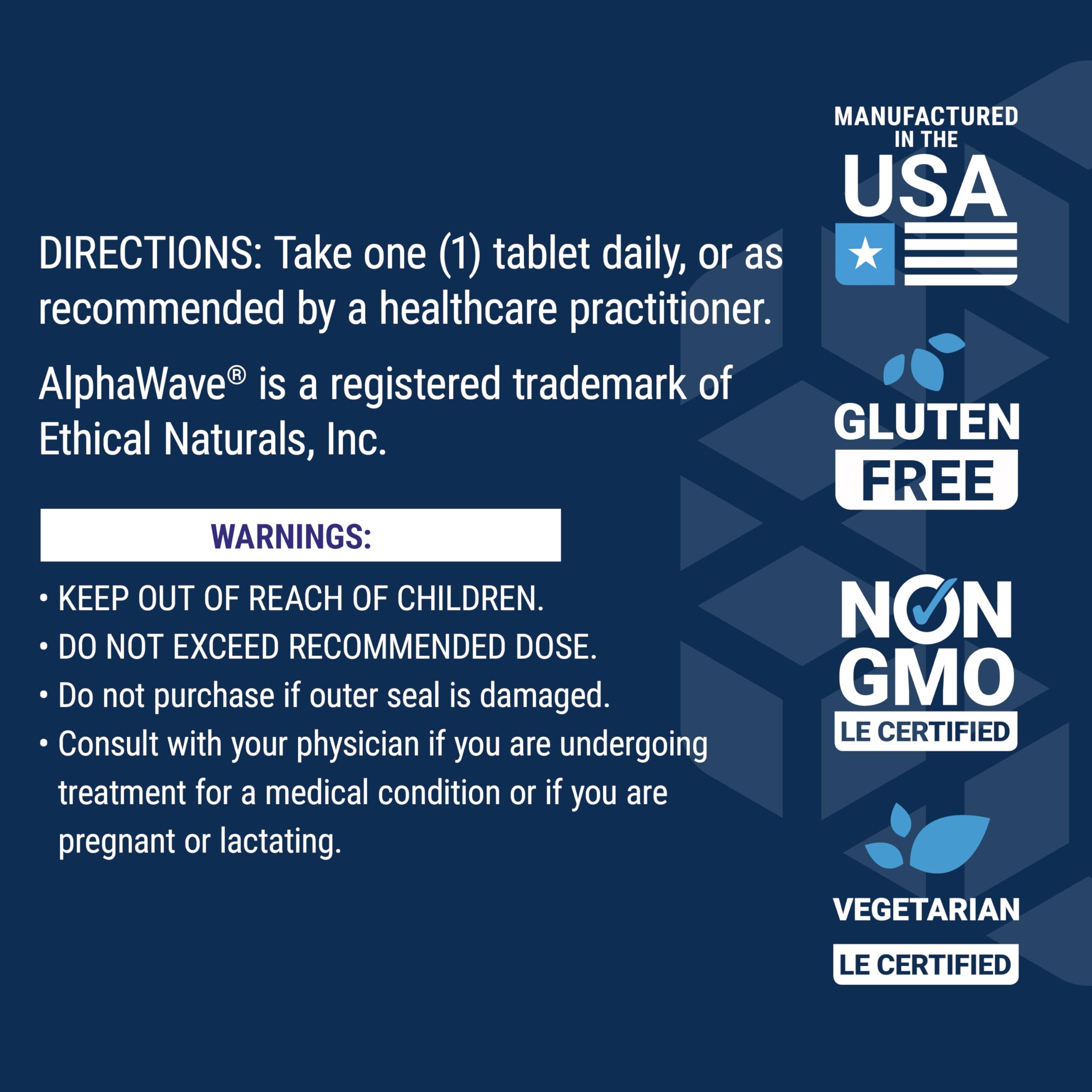 Life Extension Theanine XR non-GMO certification badge