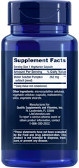 Life Extension pumpkin seed extract capsules with clean ingredients for a vegetarian lifestyle.