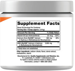 Life Extension Wellness Code Muscle Strength HMB ingredient close-up supporting active muscles.