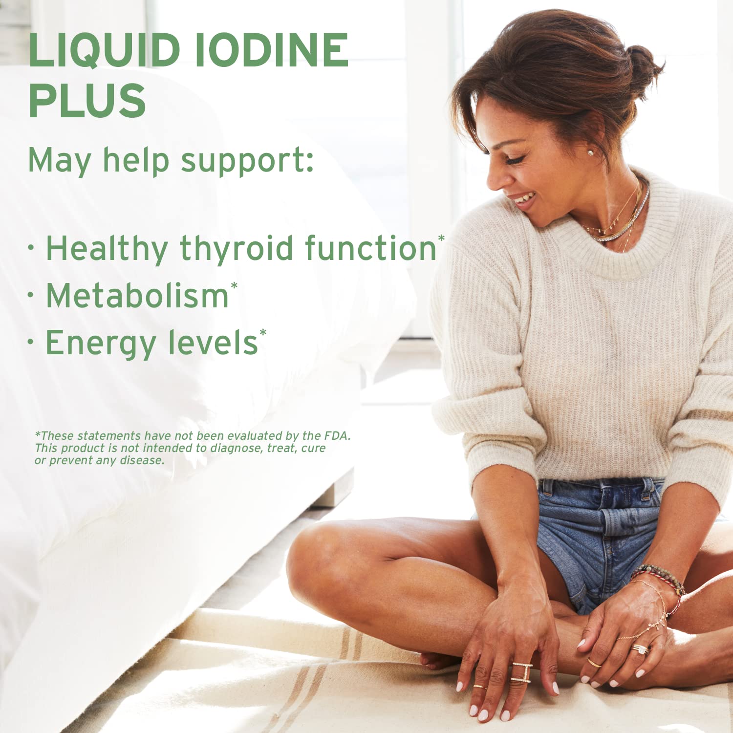 Life-FLO Iodine Plus Drops being poured for convenient dosing