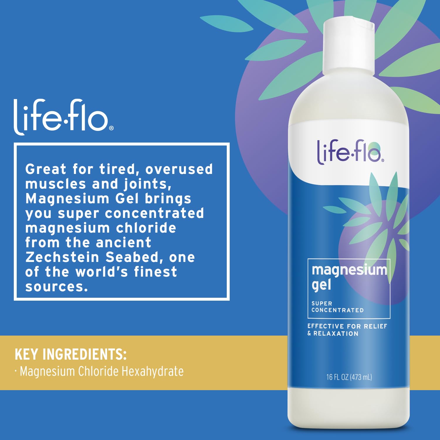 Life Flo Magnesium Gel pour demonstrates simple application for flexible self-massage.