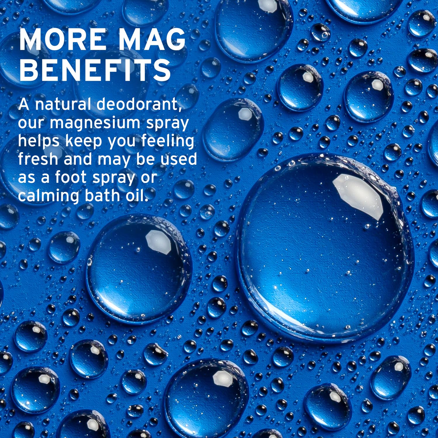 Life-Flo magnesium oil in bath for a calming mineral-enhanced soak.