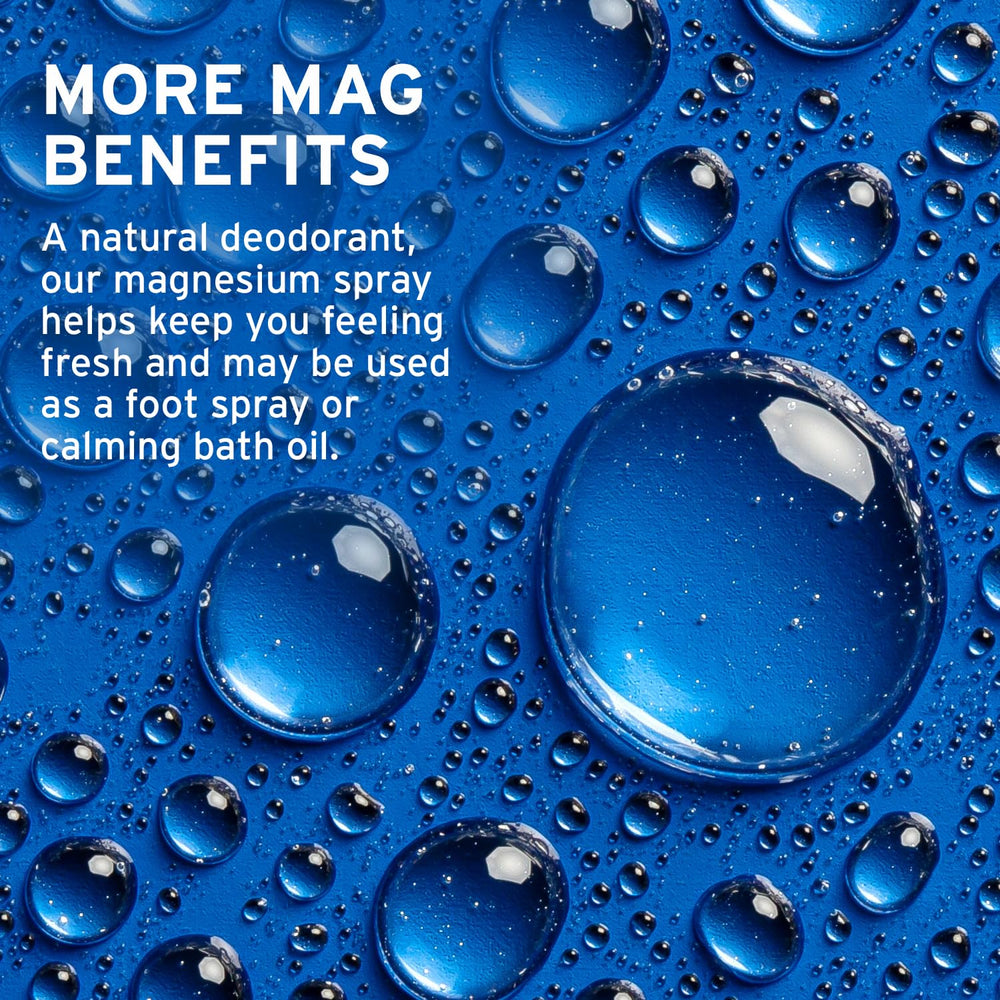Life-Flo magnesium oil in bath for a calming mineral-enhanced soak.