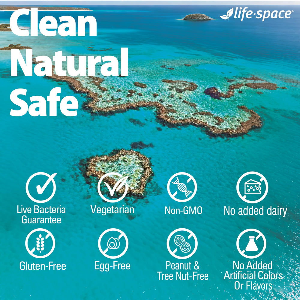 Life-Space Premium label close-up with vegetarian and non-GMO claims