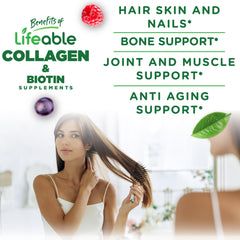 Lifeable 100 mg collagen per serving label close-up
