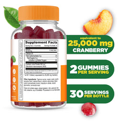 Lifeable Cranberry Gummies bottle closeup highlighting chewable wellness