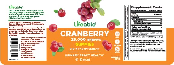 Daily-use setup featuring Lifeable Cranberry Gummies for everyday health