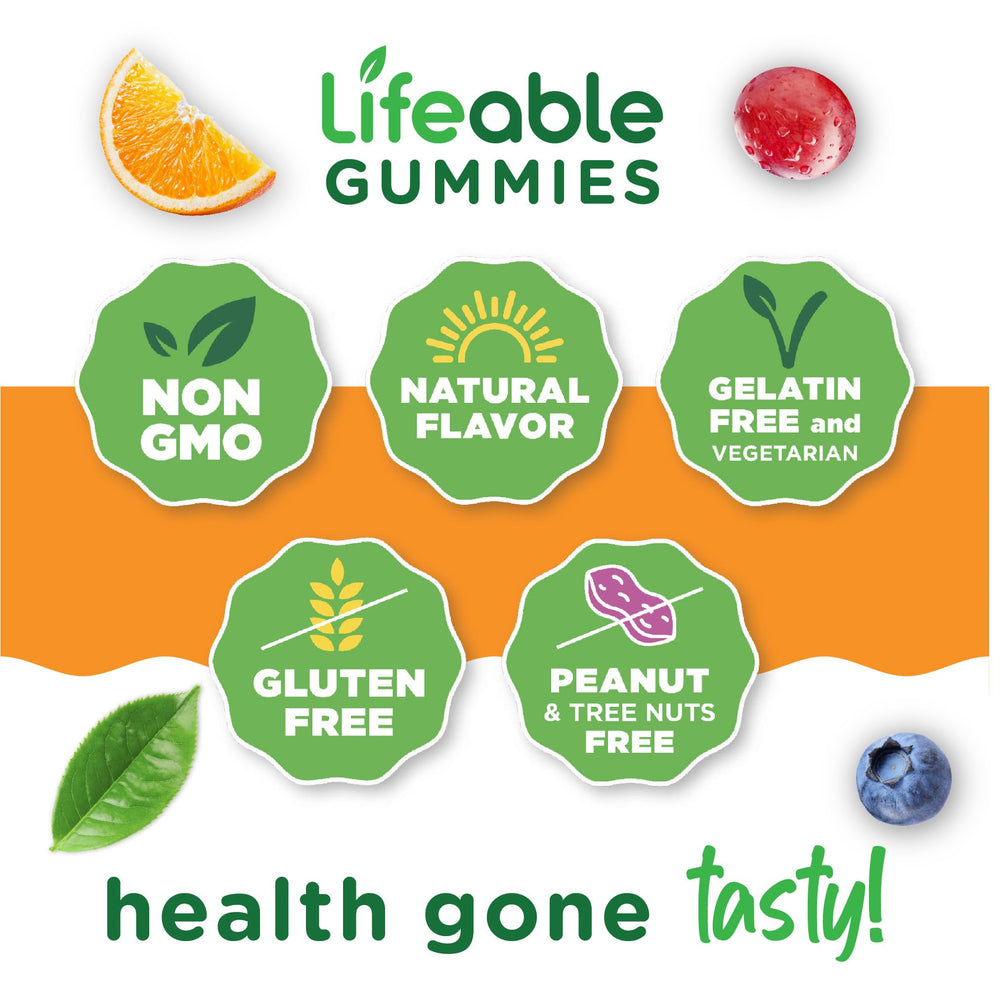 Two gummies per serving illustration for convenient daily intake