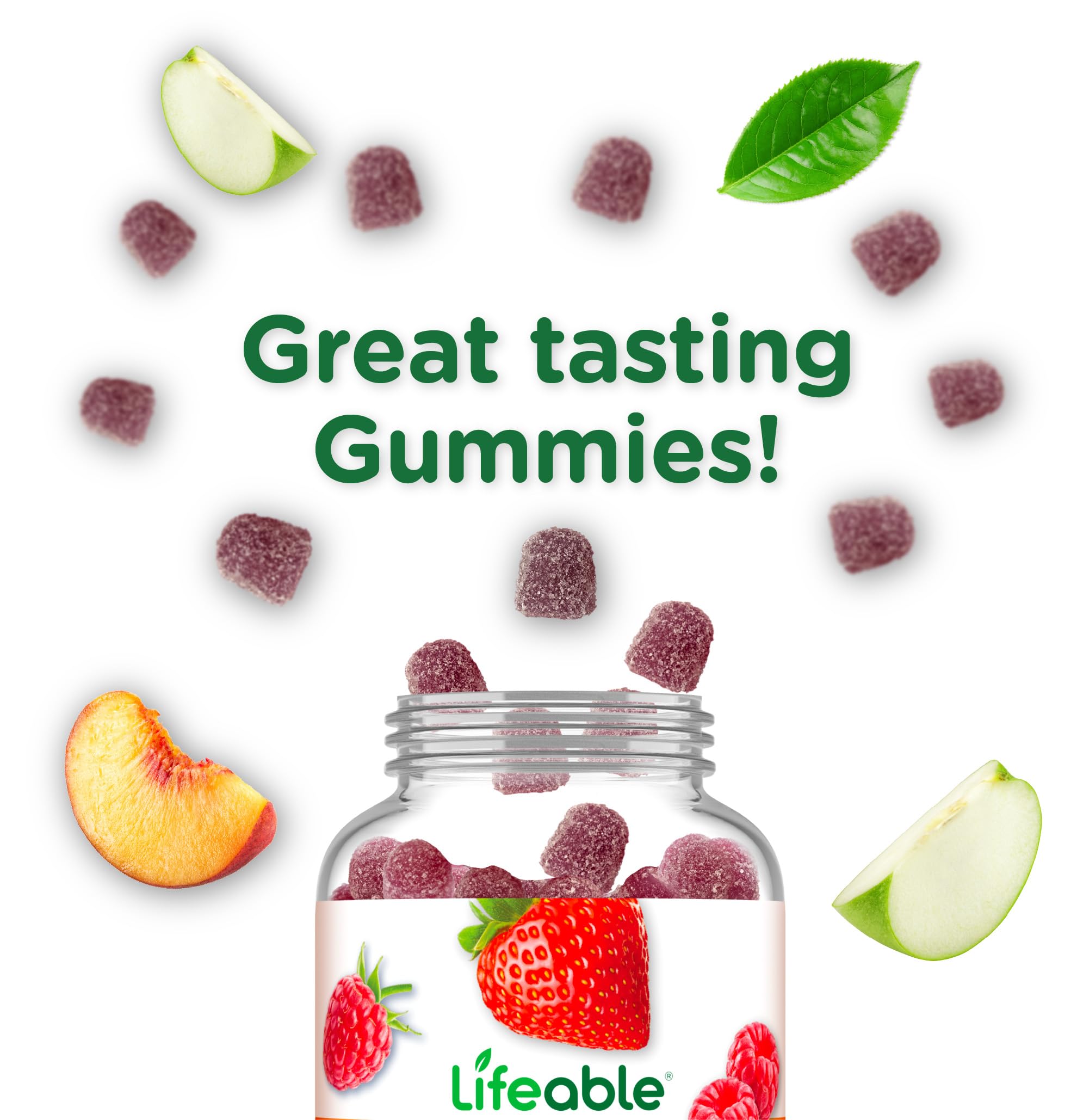 Lifeable daily immunity routine elderberry gummies with vitamin C.