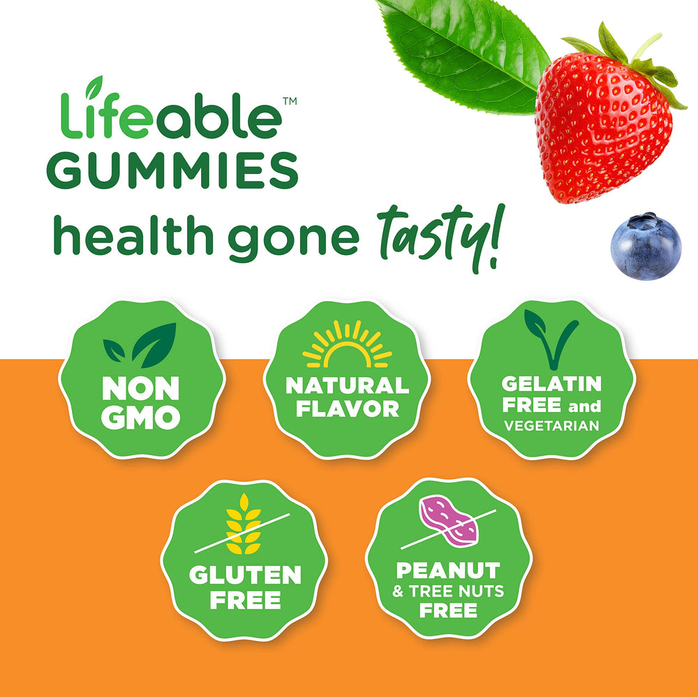 Lifeable ingredients panel highlights black pepper extract aiding turmeric absorption.
