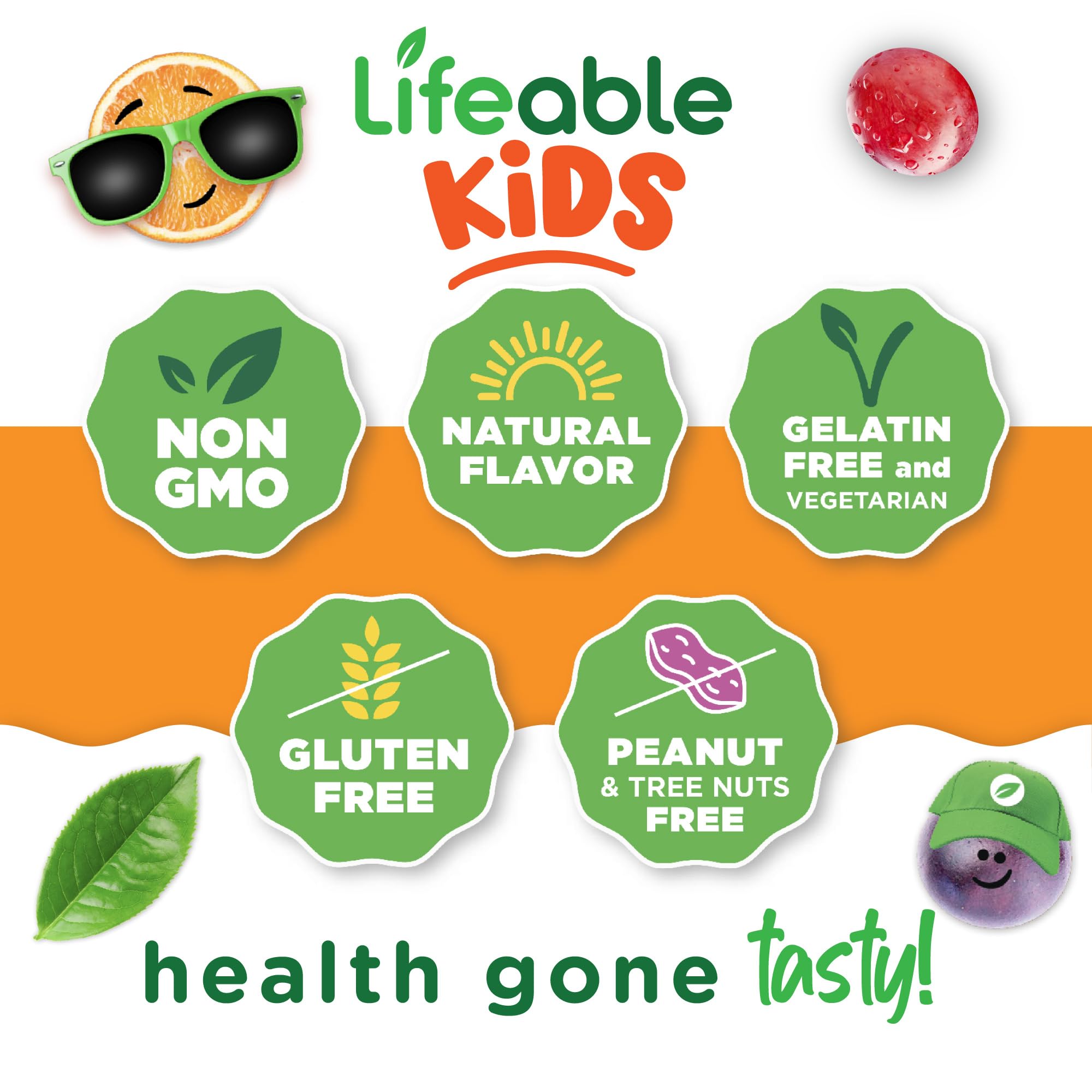Lifeable Iron for Kids ingredients vegan non GMO and allergen friendly