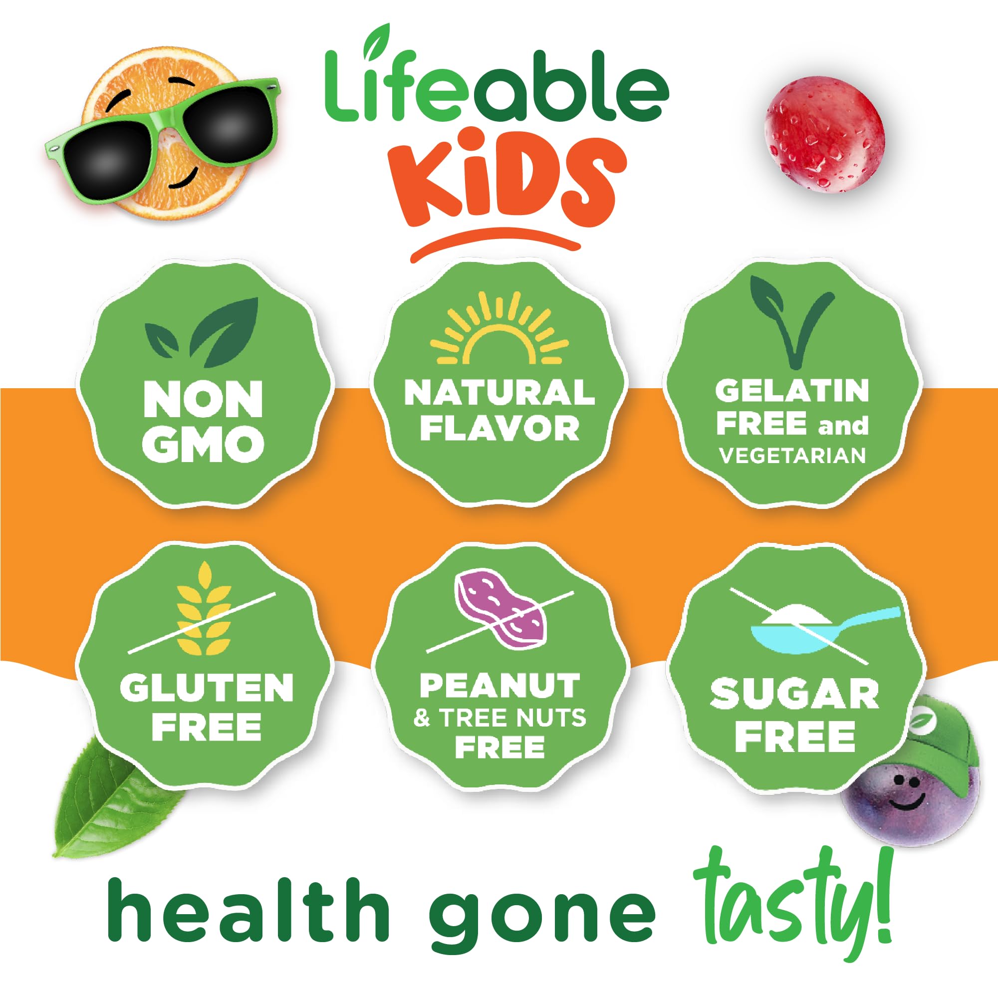 Lifeable Kids B Complex gummy being chewed, a tasty support for busy afternoons.