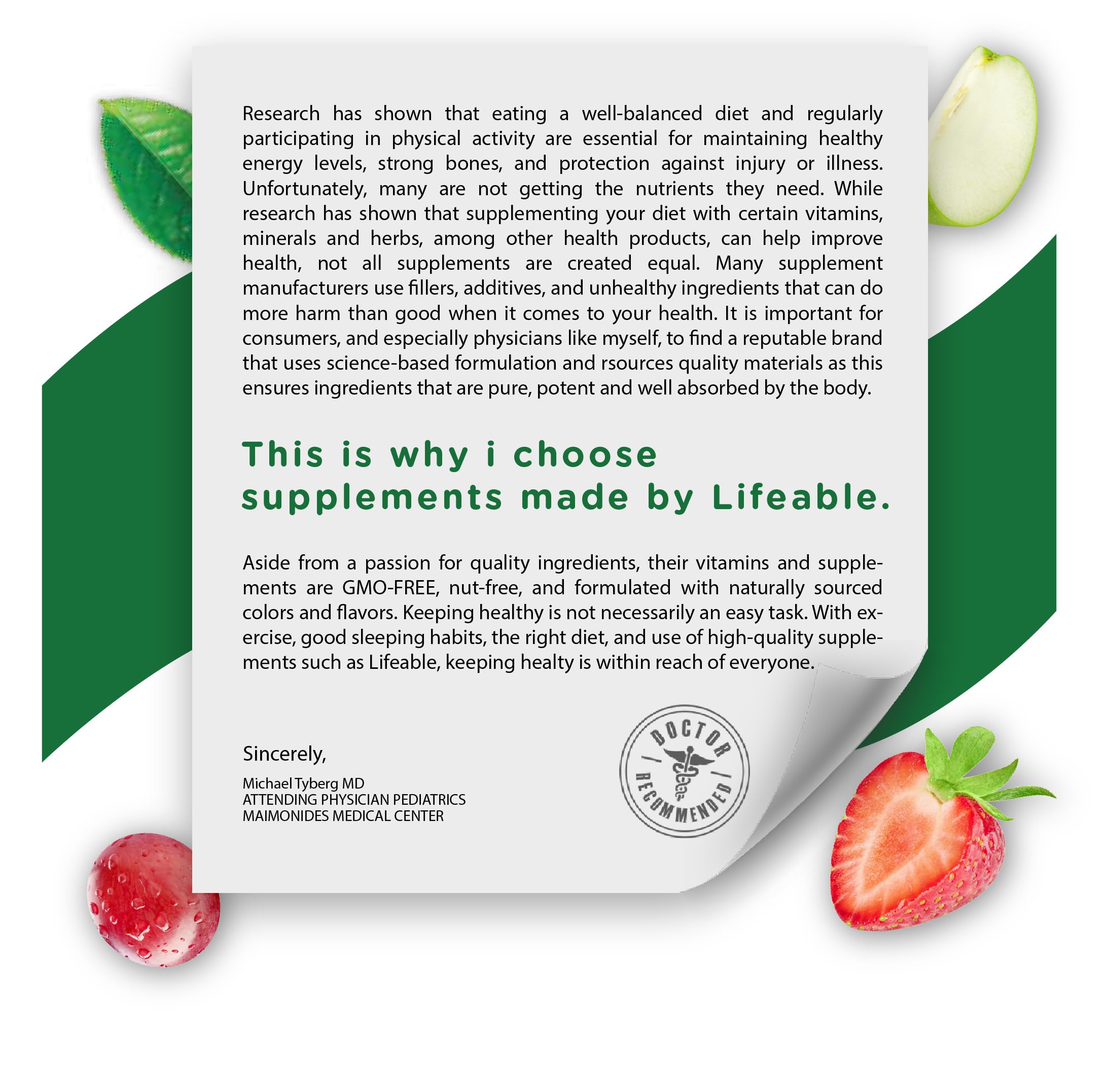 Lifeable kosher vegan non-GMO gummies suitable for dietary needs.