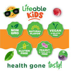Lifeable Omega 3 for Kids Gummies oral form shows chewable gummies designed for kids.