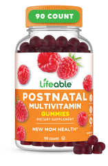 Lifeable postnatal multivitamin bottle view for daily postpartum nutrition