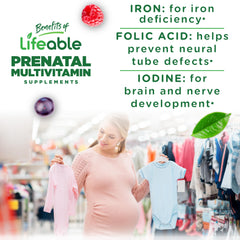 Berry-flavored Lifeable gummies shown for an easy daily routine.