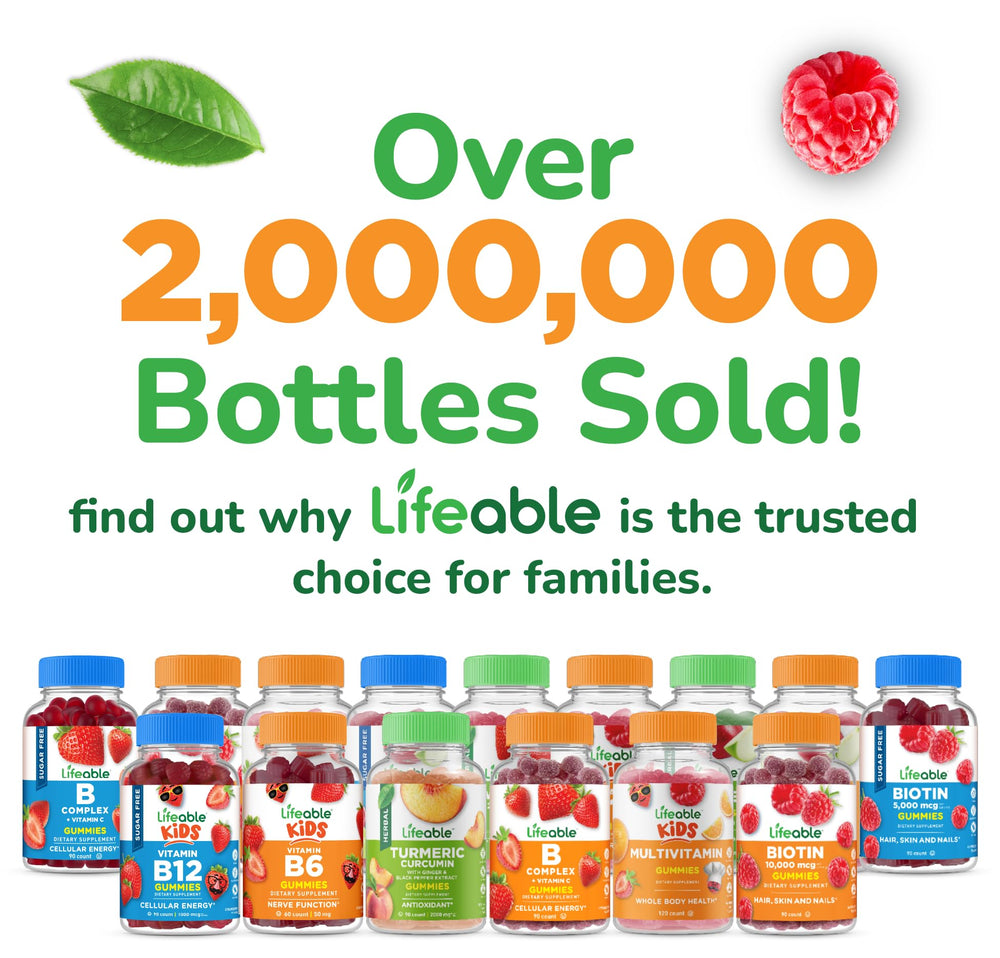 Lifeable strawberry flavored gummies on bright surface highlight flavor and chewability