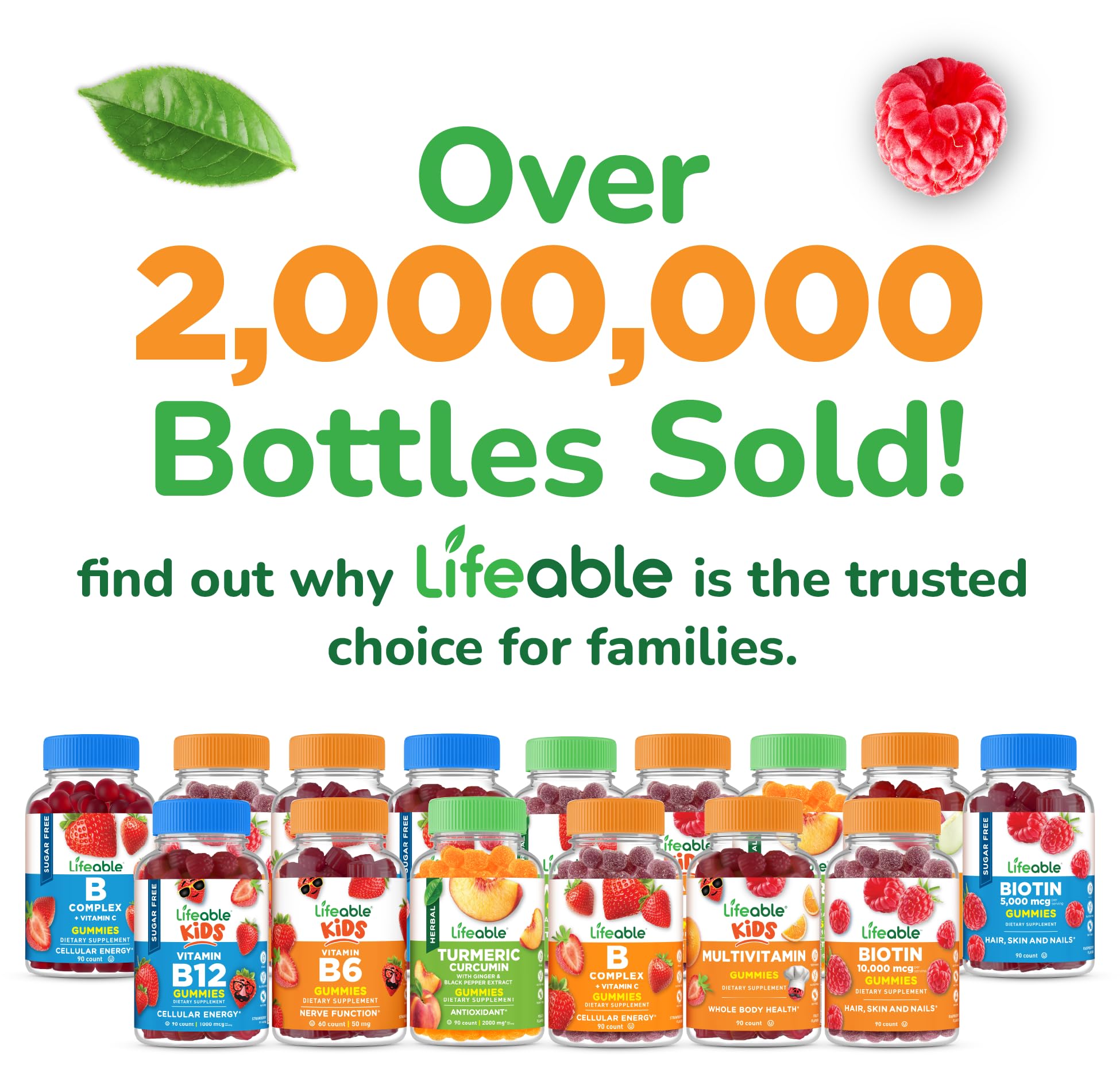Lifeable Vitamin E Gummies serving dish displays a three-gummy daily portion