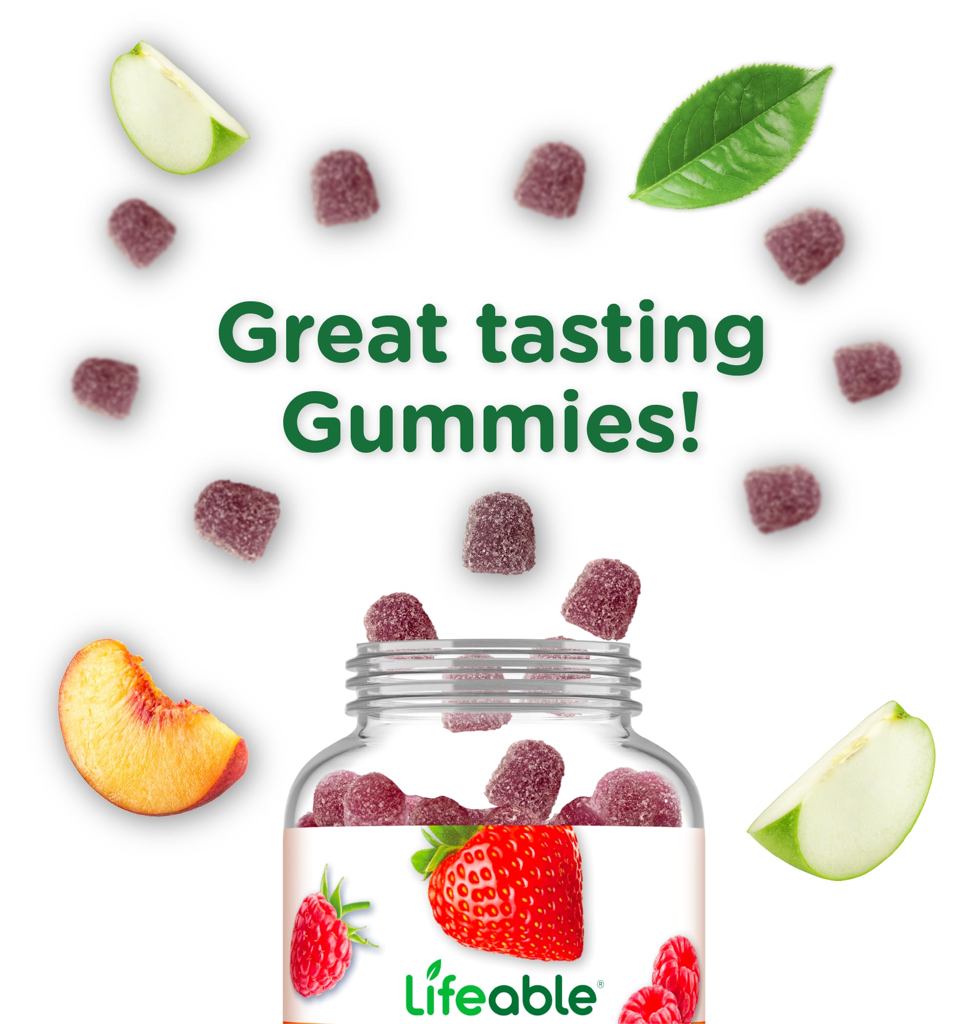 Lifeable Vitamin E Gummies natural ingredients emphasize plant-based pectin and dairy-free formula