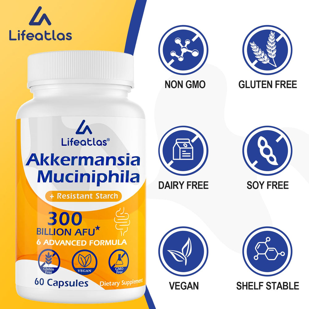 Lifeatlas Akkermansia vegan shelf-stable product emphasizes convenient daily use