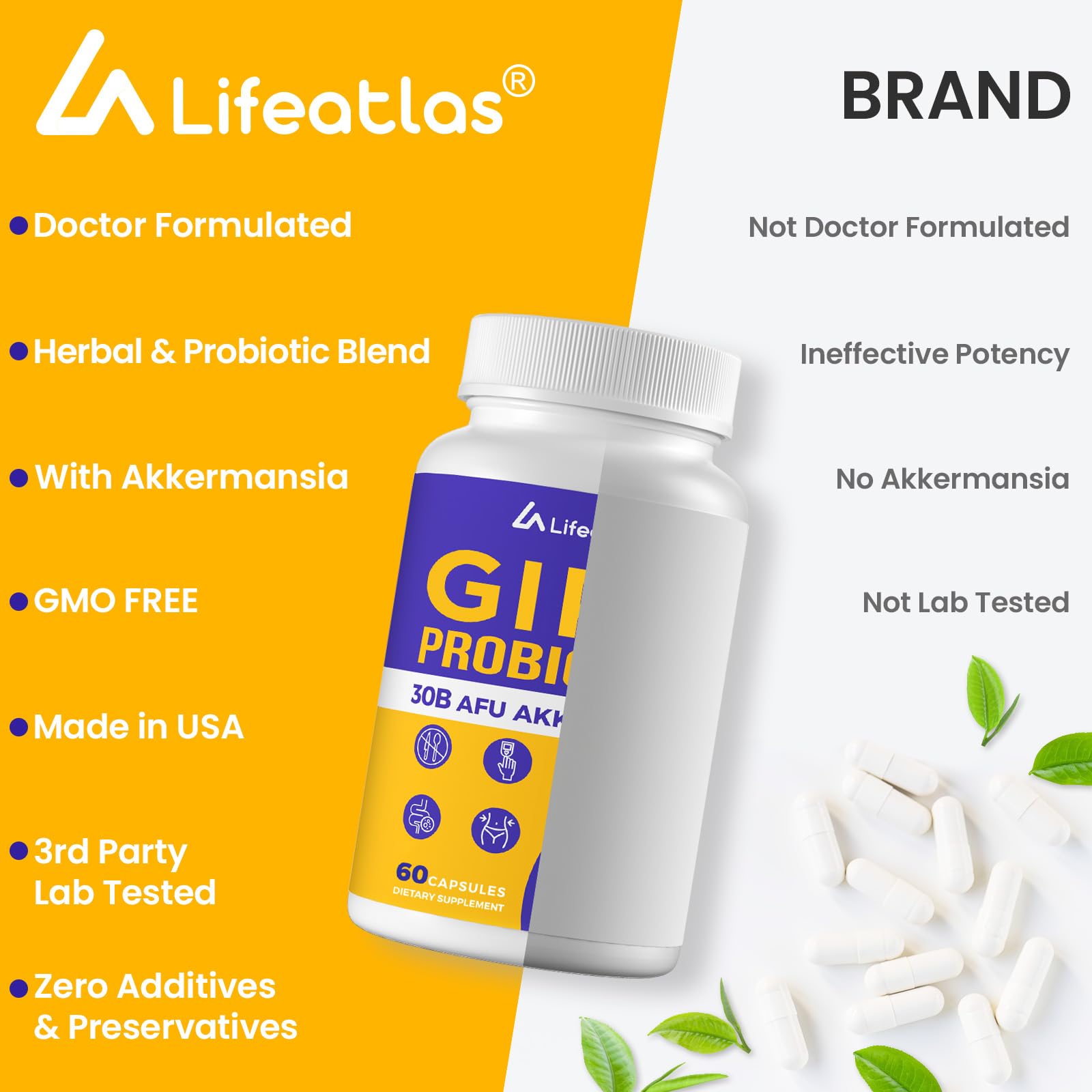 Lifeatlas GIP two capsules daily regimen depiction for easy dosing
