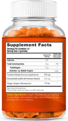 LifeCentric Health turmeric ginger gummies jar showing color and flavor.
