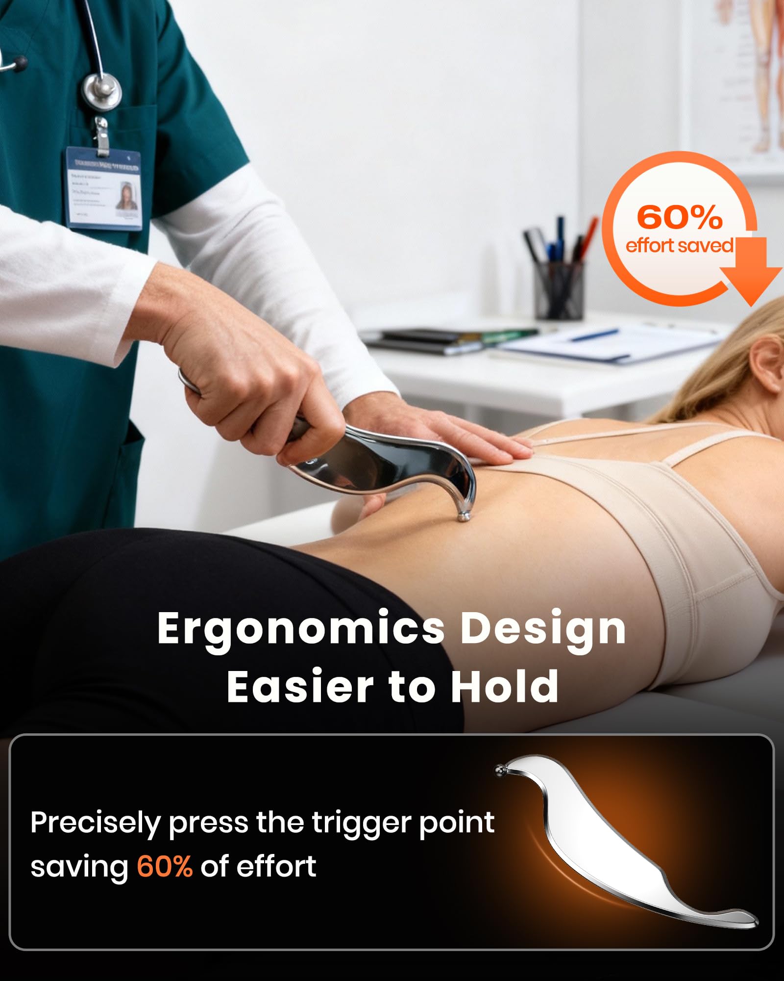 LifeChill ergonomic grip design enabling comfortable massage sessions with less effort.