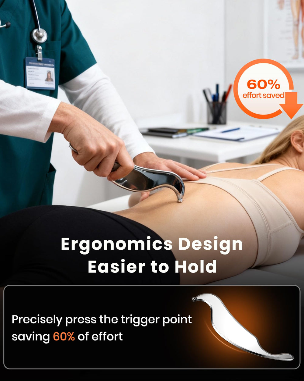 LifeChill ergonomic grip design enabling comfortable massage sessions with less effort.