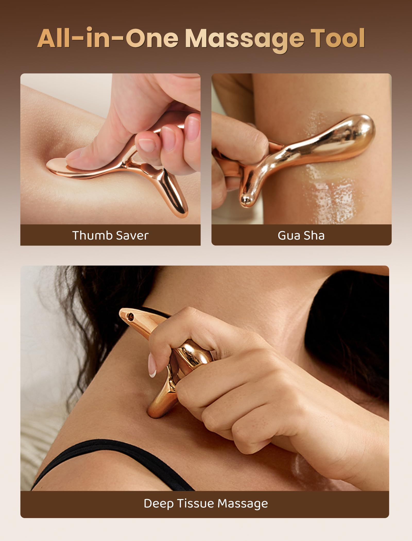 Lifechill gua sha massage tool delivers deep tissue work for neck and shoulders.