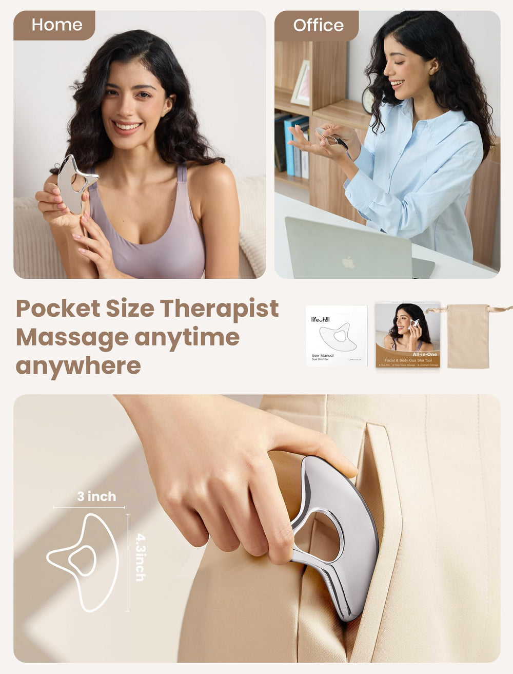 Lifechill pocket therapist velvet pouch enables convenient at-home or on-the-go recovery.